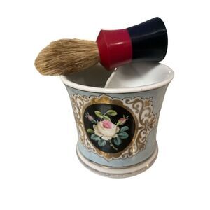 Vintage shaving mug and brush